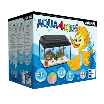 AQUAEL Аквариум AQUA4 KIDS 40 DAY&NIGHT фигурный 20 л, с оборудованием